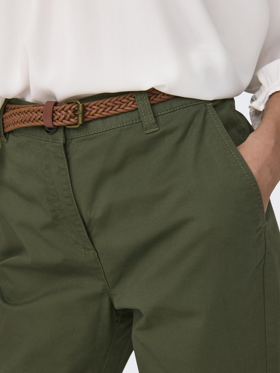 Jdychicago Mw Belt Chino Pants Wvn Noos Grønn