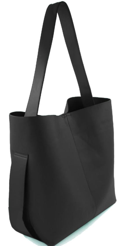 OBJGAEL PU SHOPPER REP Black