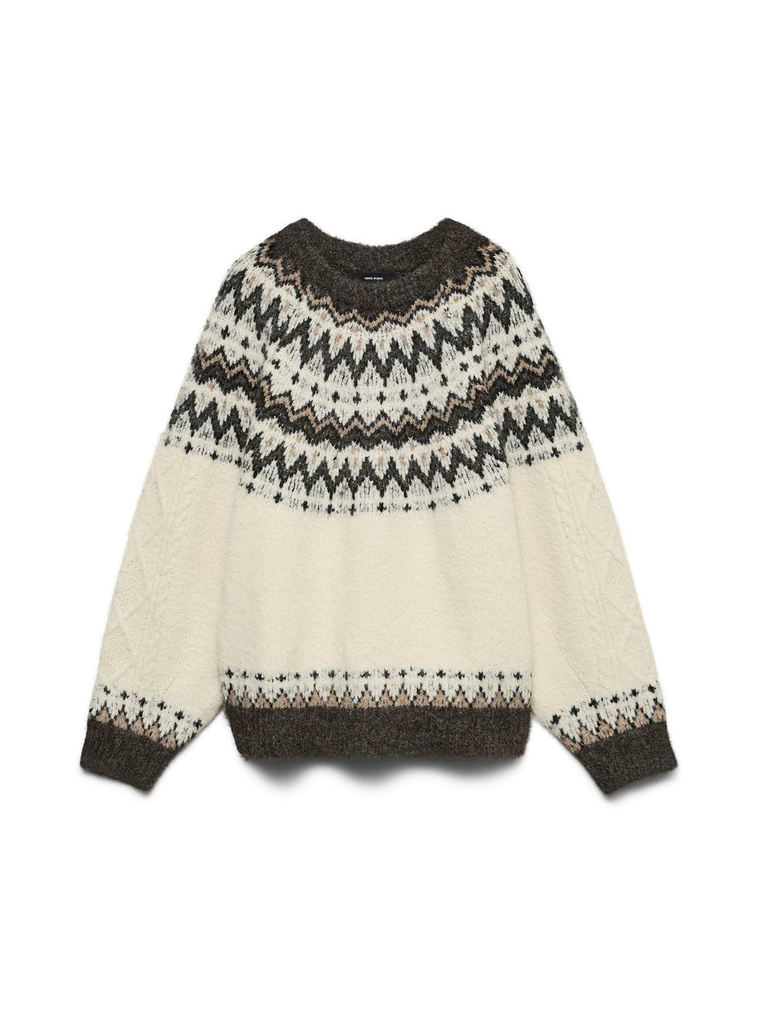 Vmjuliana Ls O-Neck Pullover Boo Grå