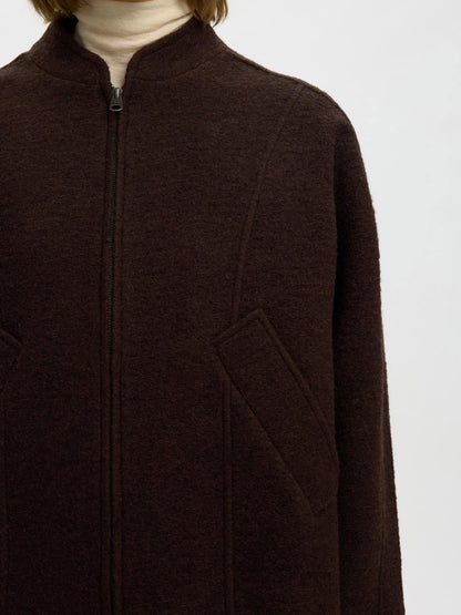 Slwjacqueline Wool Blend Jacket Noos Brun