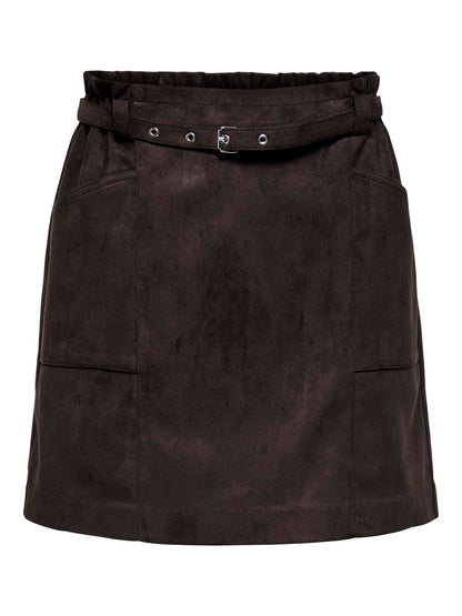 Onldiane Heidi Life Faux Suede Skirt Otw Brun