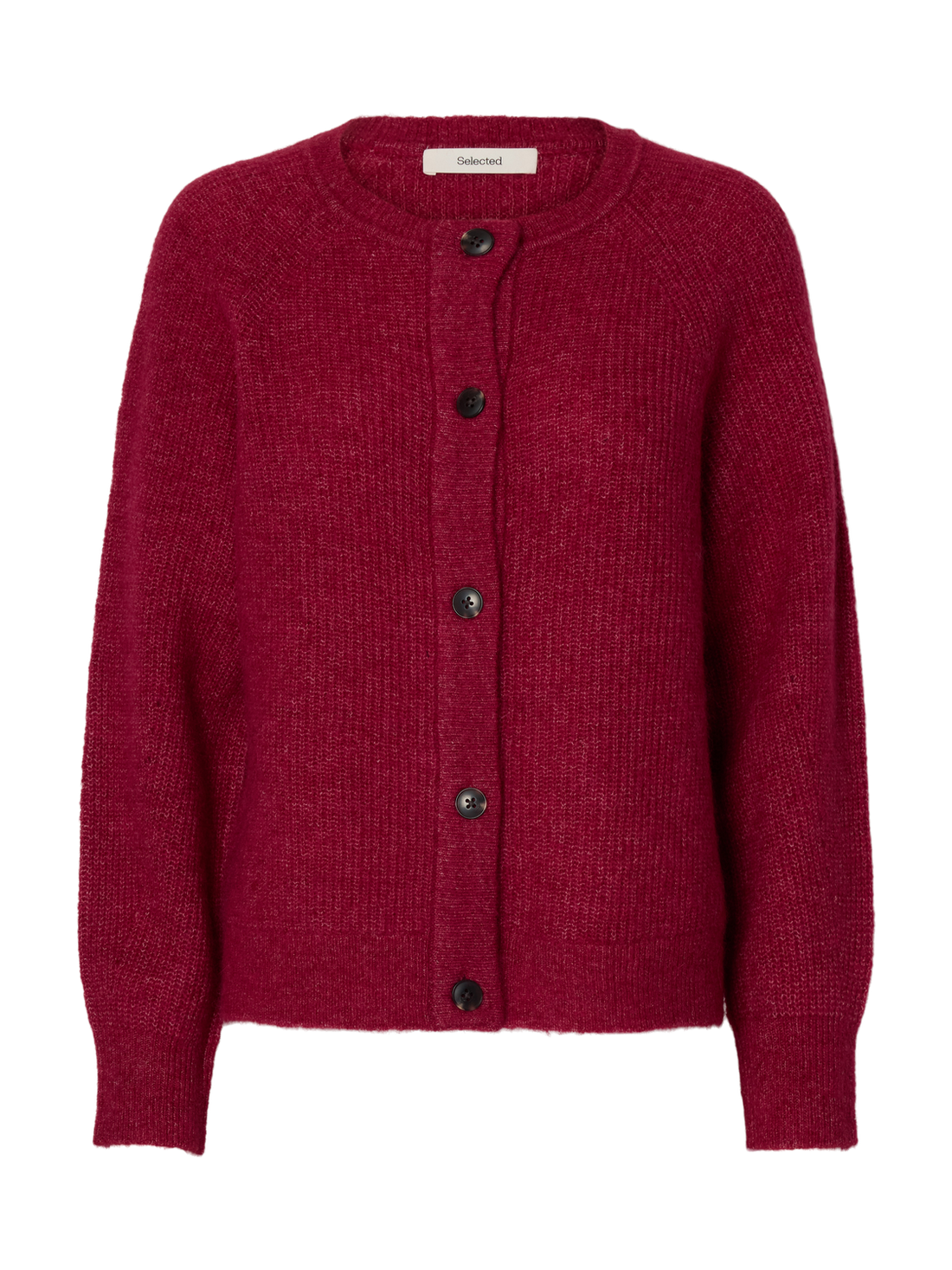 Slwlulu Ls Knit Short Cardigan Noos Rød