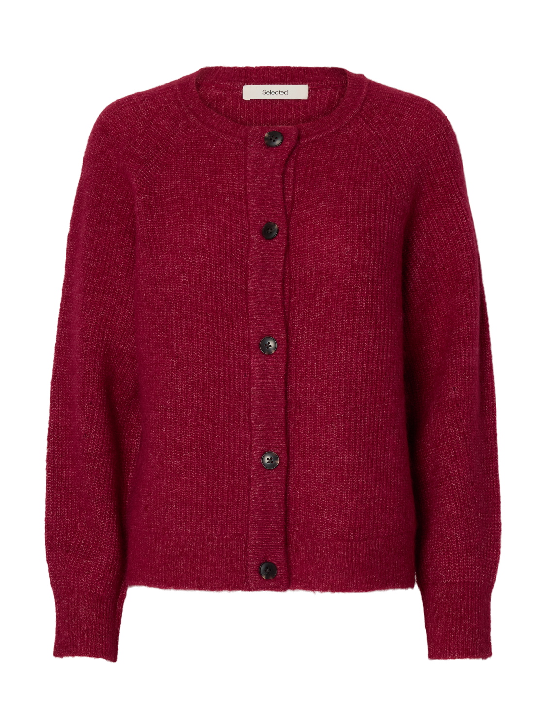 Slwlulu Ls Knit Short Cardigan Noos Rød