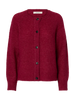 Slwlulu Ls Knit Short Cardigan Noos Rød