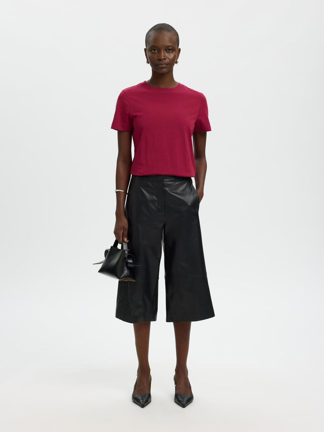 Slwmyessential Ss O-Neck Tee Noos Bringebær