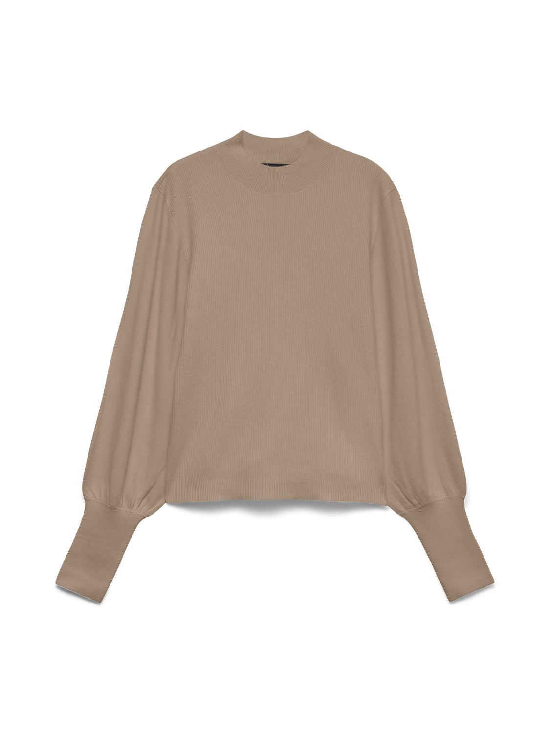 Vmhollykaris Ls Funnelneck Pullover Boo Beige