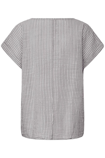 Sbxalexa Ss Stripe Tee Grå
