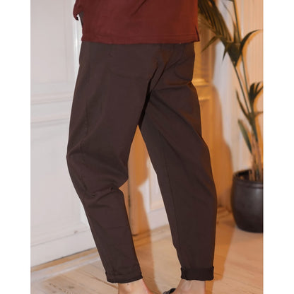 BASIC BAGGY PANTS Brun