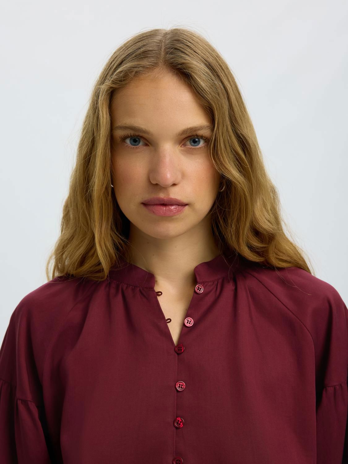 Slwdonna Ls Shirt Noos Burgunder