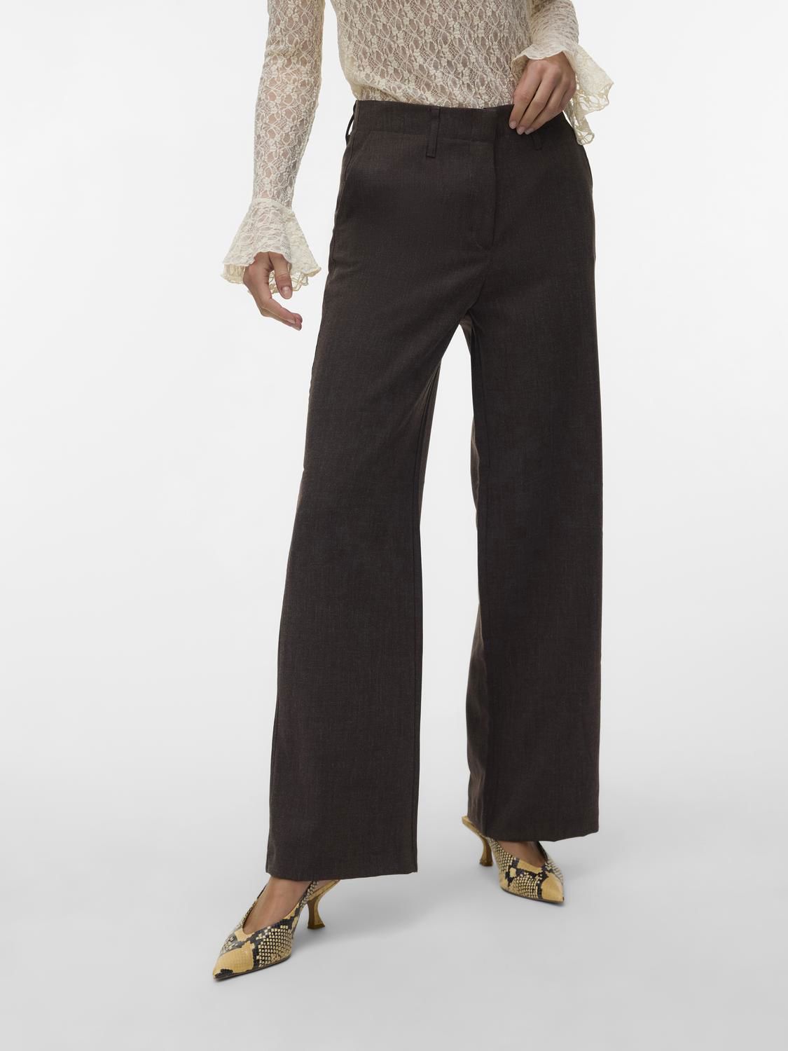 Vmbestie Hw Wide Pant Noos Brun