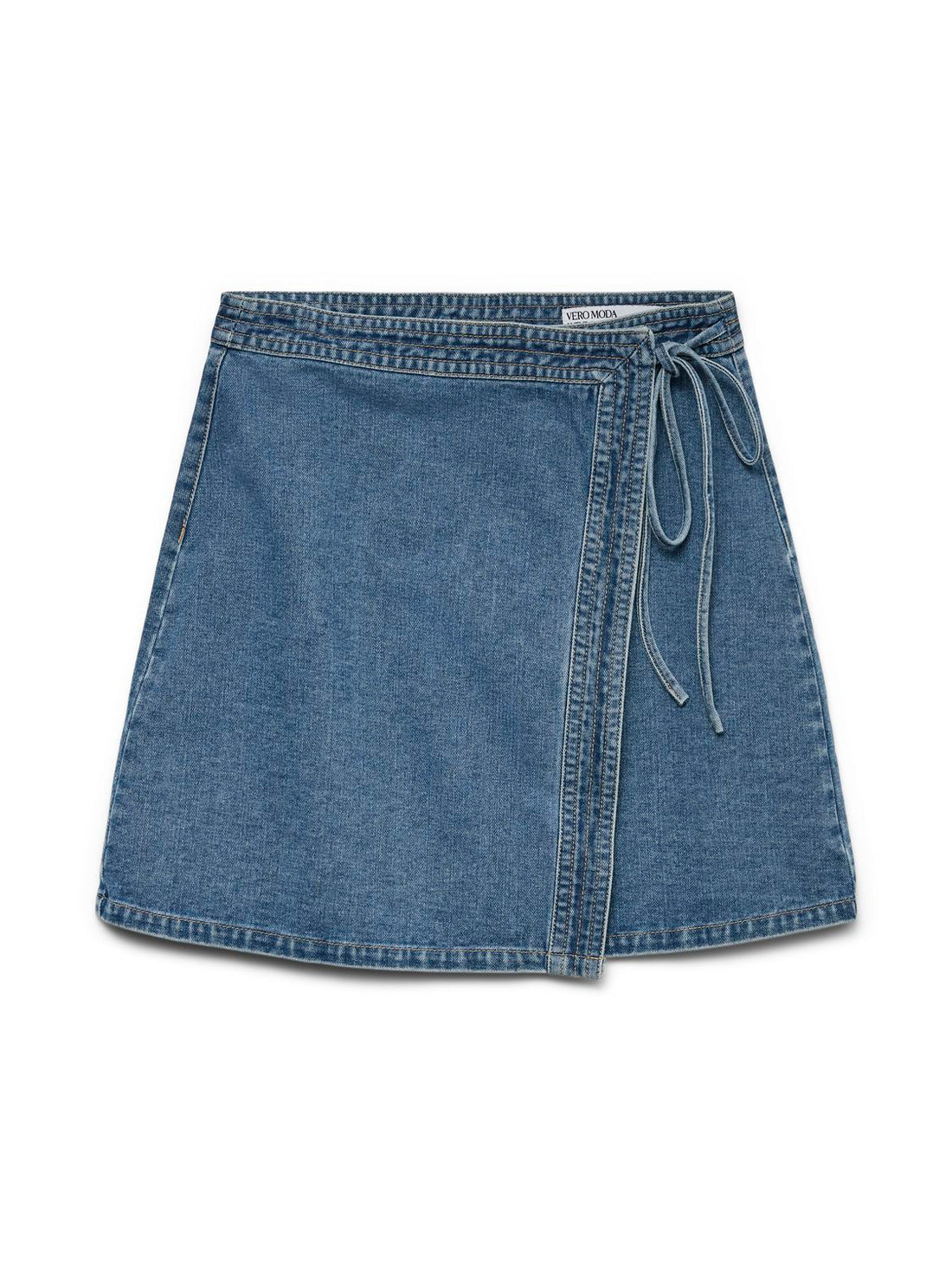 Vmliza Mr Short Denim Wrap Skirt Ga Noos Blå