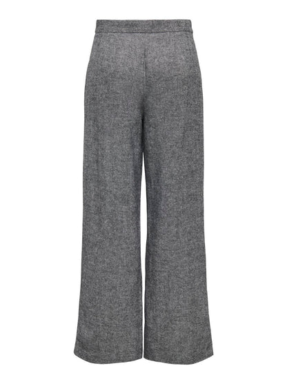 Onlbekka Life Hw Wide Wool Look Pant Tlr Grå