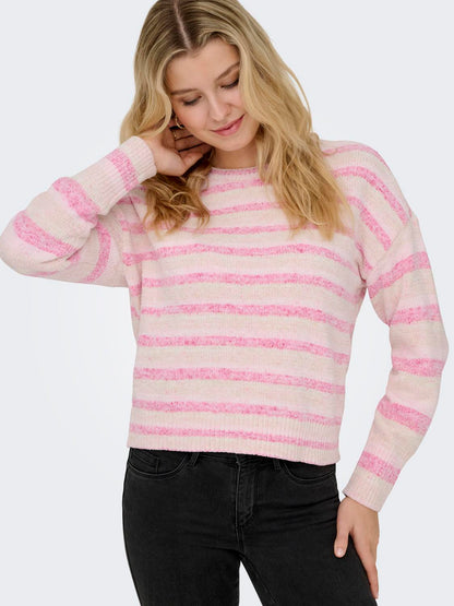 Onljohanna Ls O-Neck Cc Knt Rosa