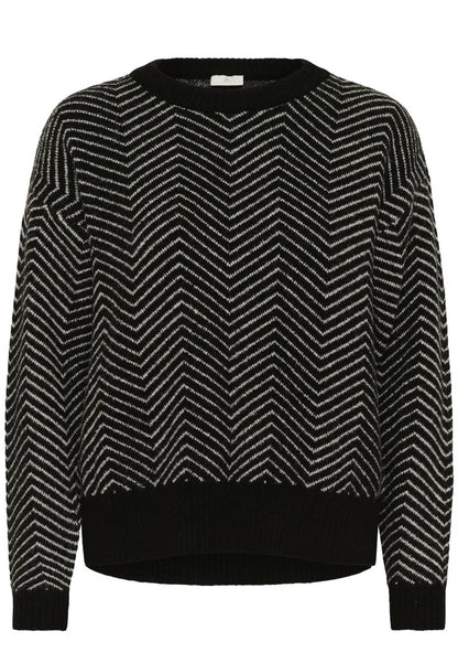 Kabitzy Pullover Black/Feathergrey Mel.Zig Zag