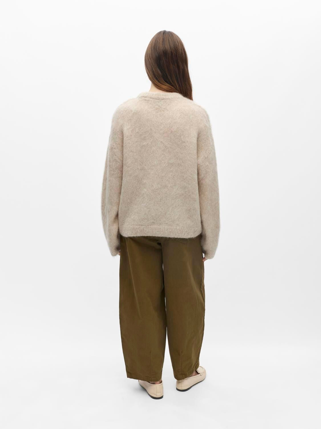 Objharry L/s Lo Knit Pullover Noos Grå