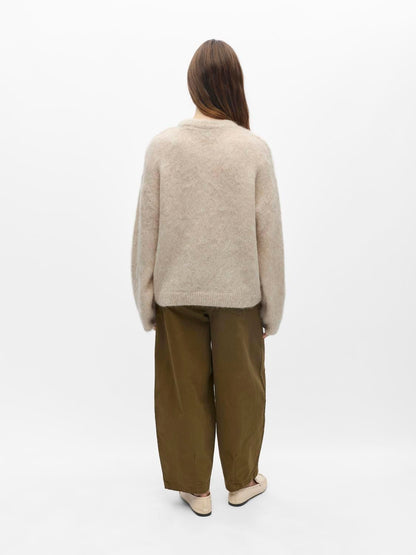 Objharry L/s Lo Knit Pullover Noos Grå