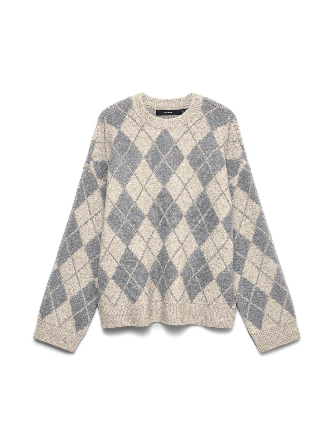 Vmhalo Ls O-Neck Pullover Boo Grå