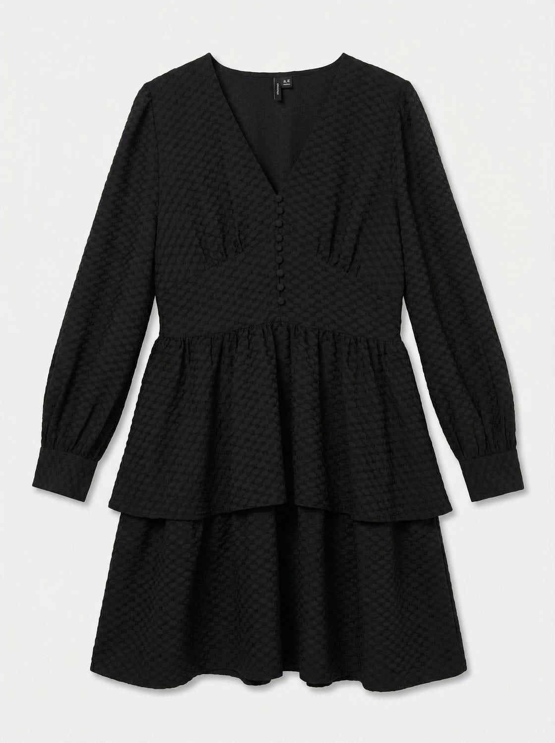 Vmaugusta Ls Layer Short Dress Wvn Sort