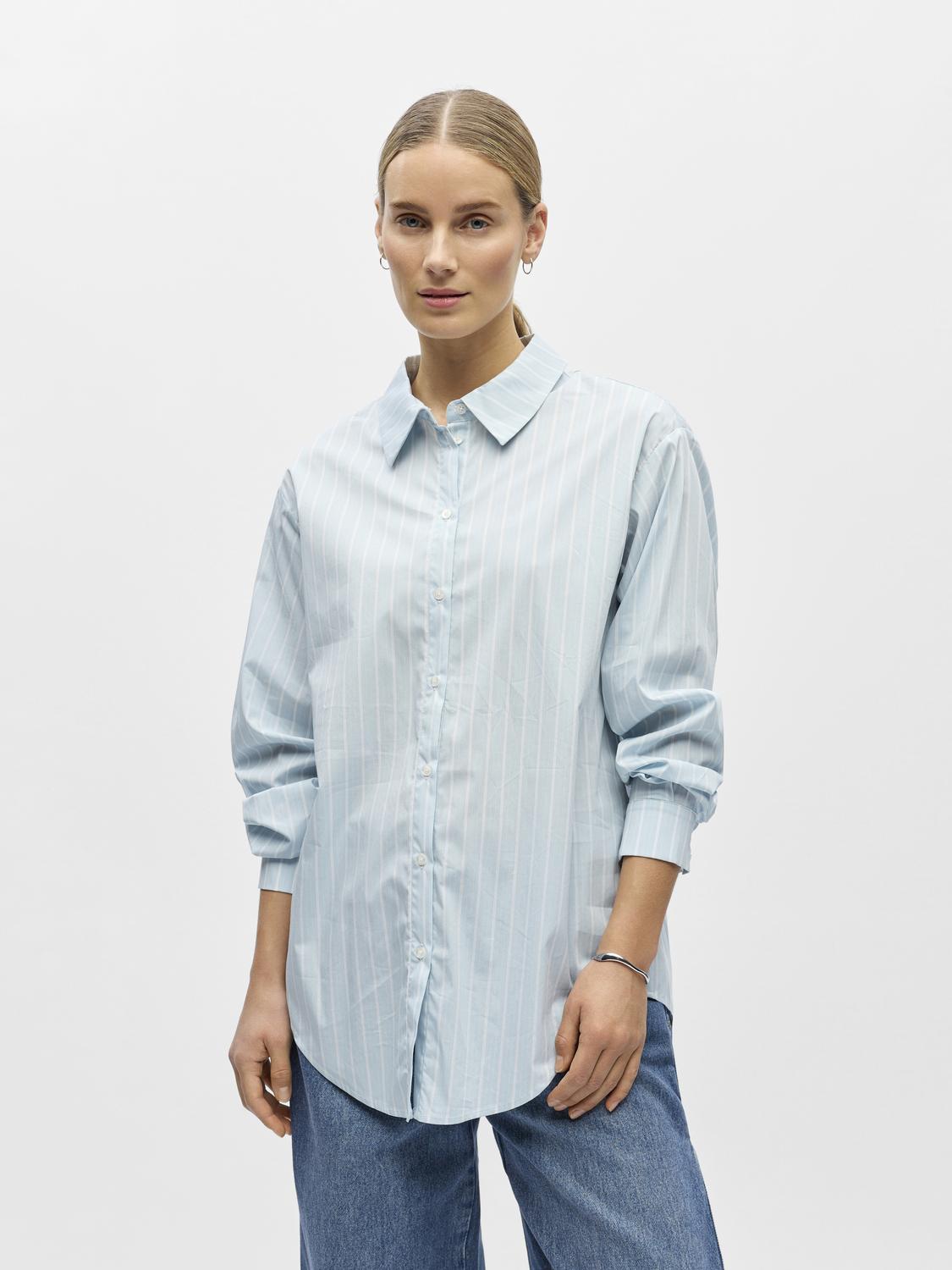 Objtutta Lo L/s Shirt Noos Blå