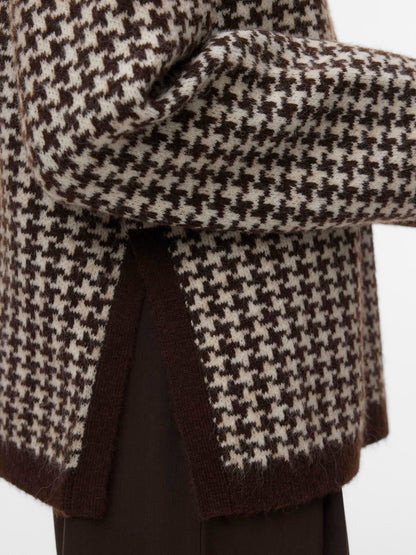 Vmcomo Ls Funnelneck Pullover Prm Brun