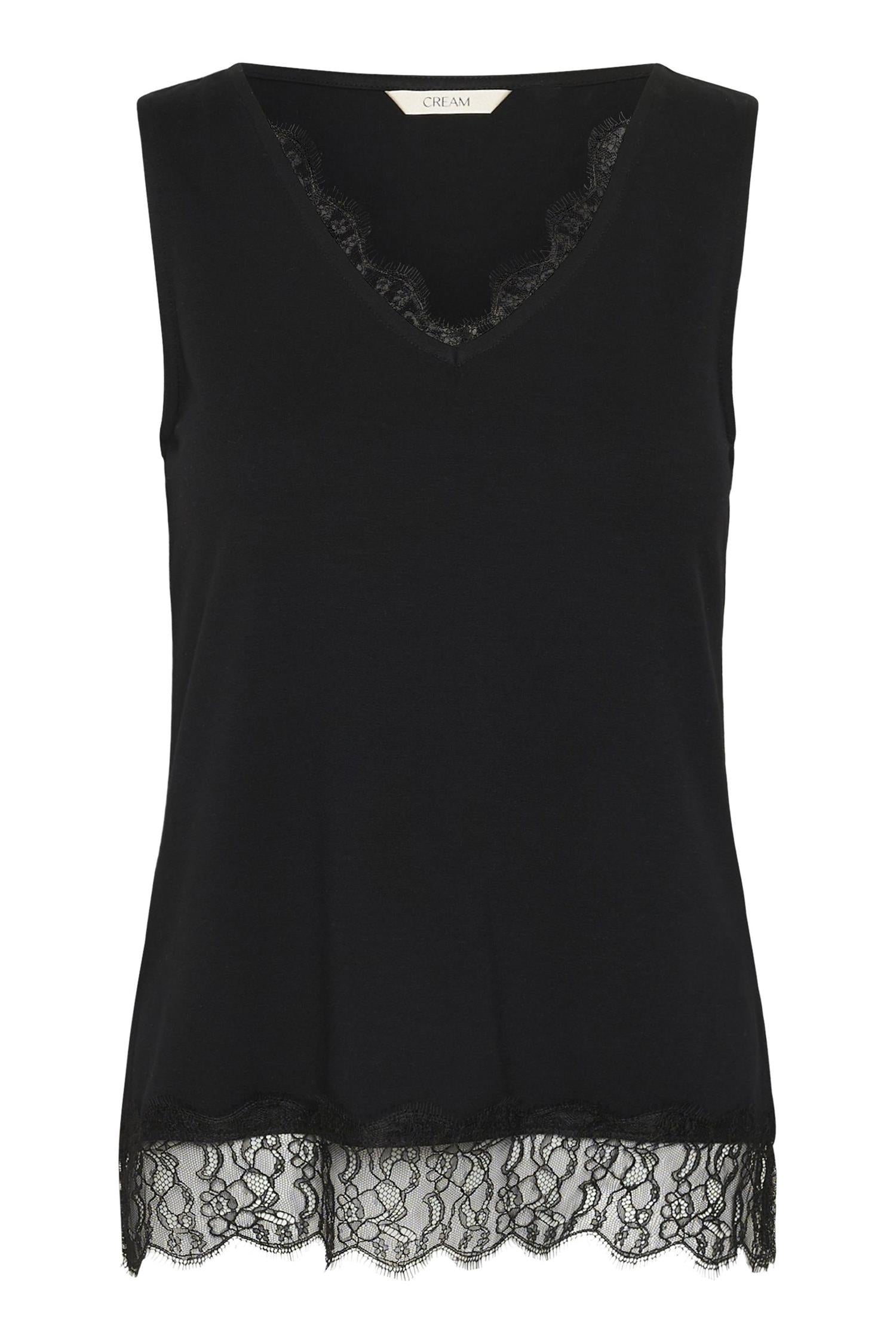 Cralvaia Jersey Lace Top Sort