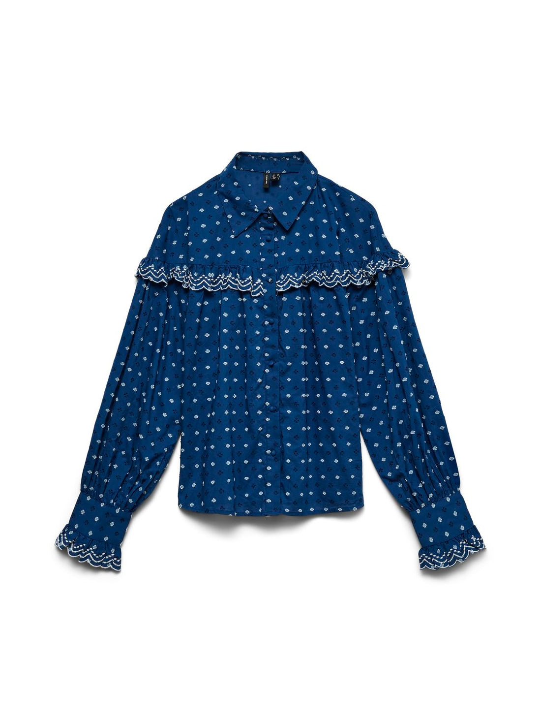 Vmclarence Ls Shirt Wvn Blå