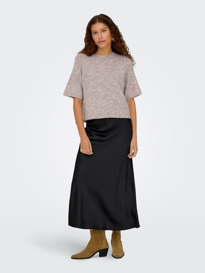 Onlazu 2/4 Raglan O-Neck Knt Beige