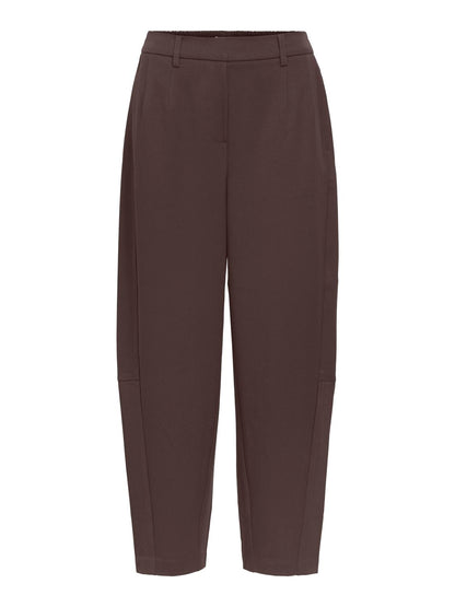 Objlisa Hw Ankle Barrel Pant Noos Brun