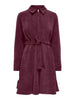Jdyulla Ohio L/s Dress Wvn Dia Burgunder