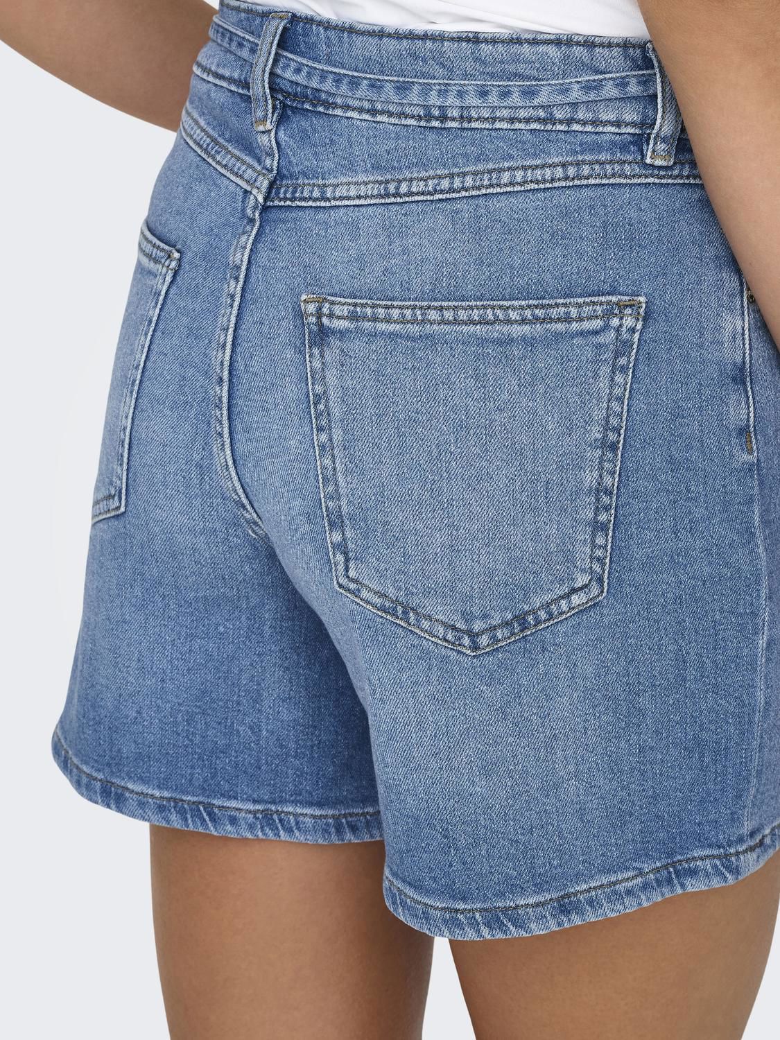 Onlgianna Mw Belted Shorts Azg Dnm Noos Blå