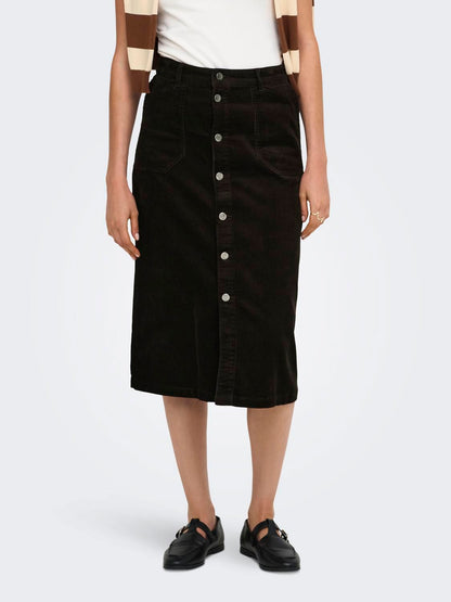 Jdyshiraz Hw Midi Button Skirt Pnt Brun