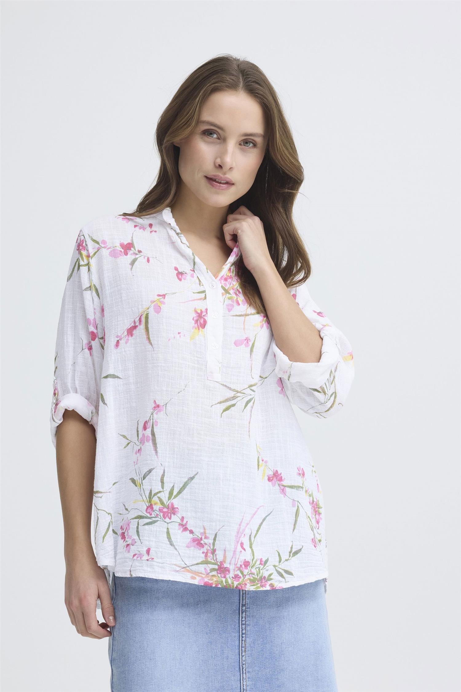 Sbalexa G Flo Blouse Hvit