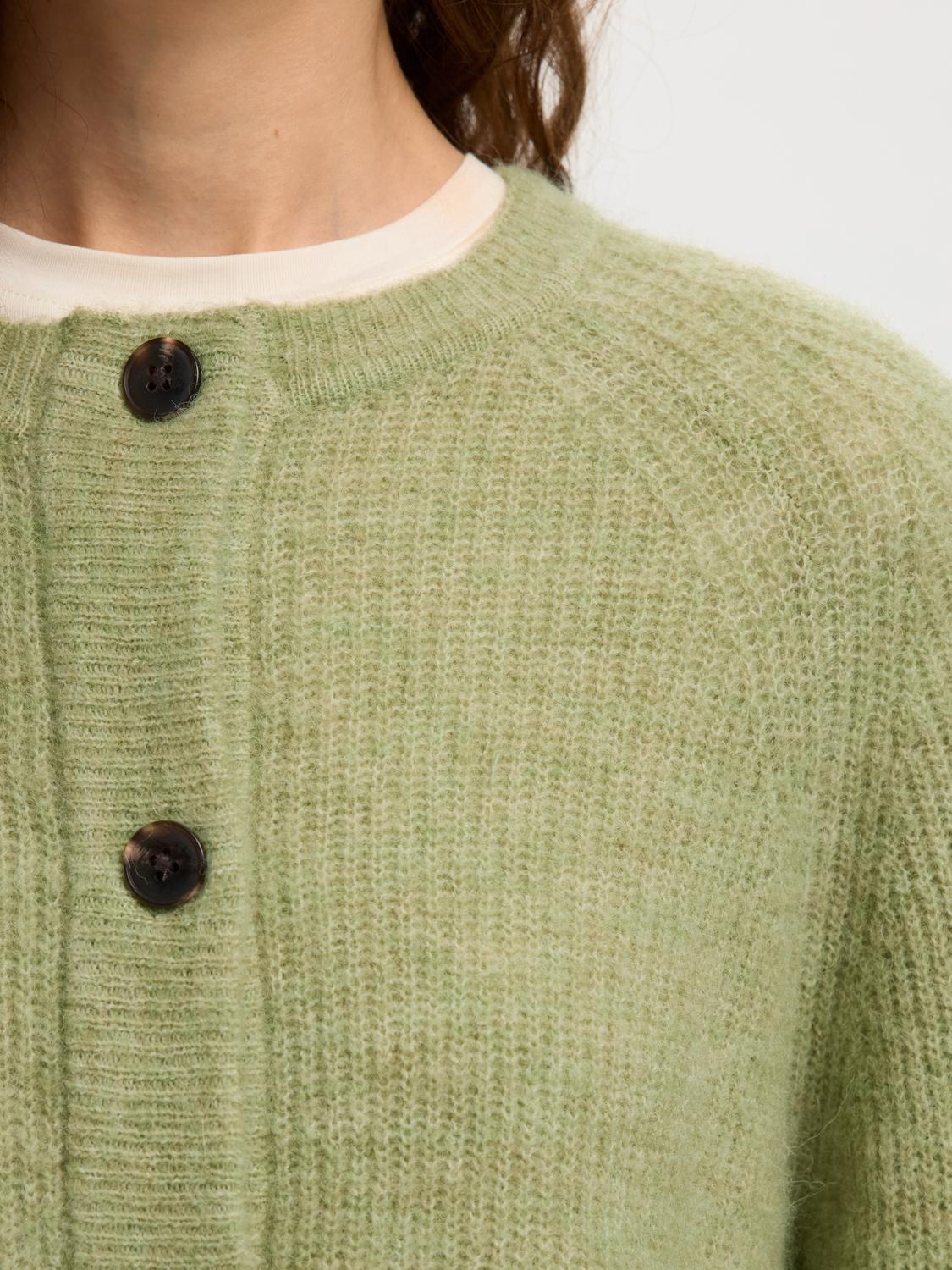 Slwlulu Ls Knit Short Cardigan Noos Grønn