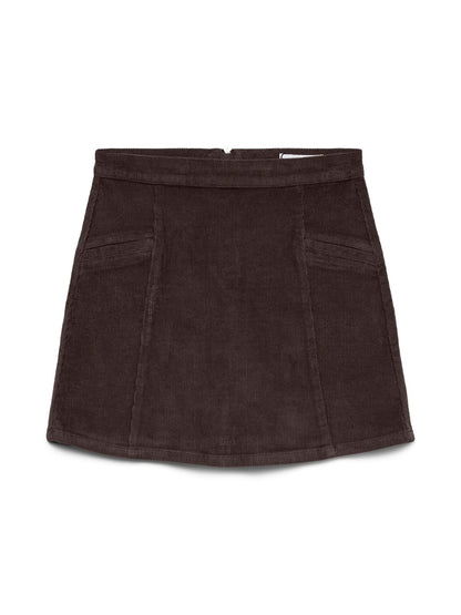 Vmkata Hr Corduroy Short Skirt Noos Brun