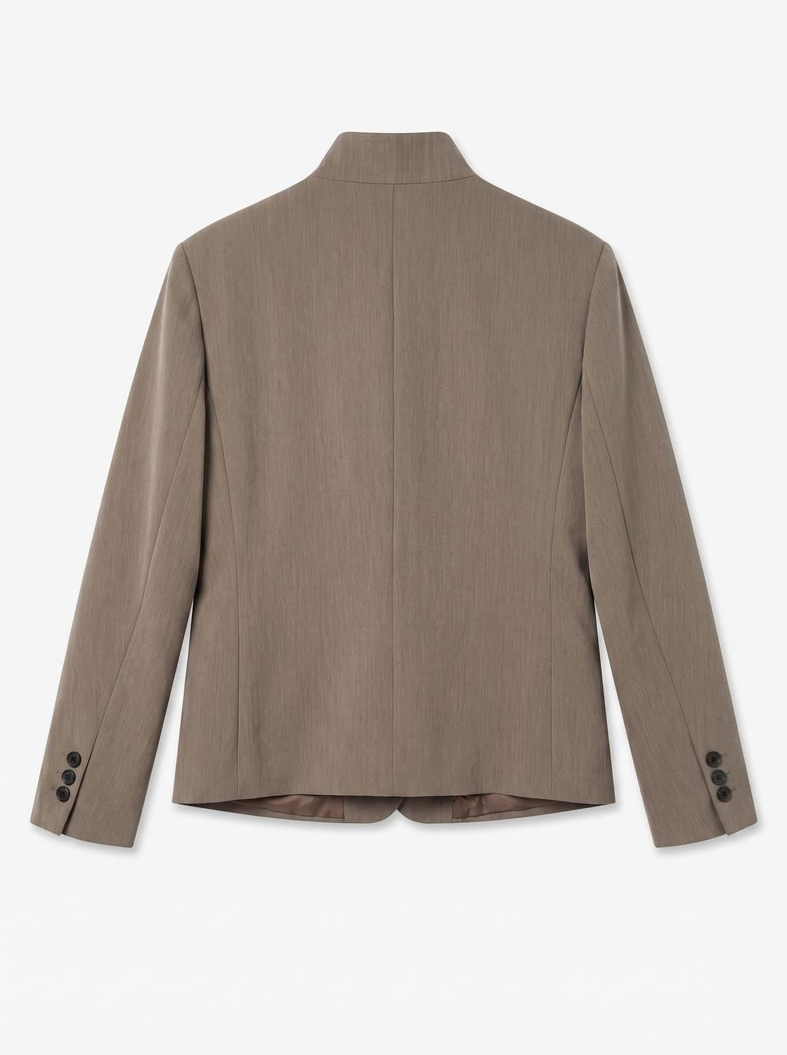 Vmdina Ls High Neck Blazer Lcs Beige