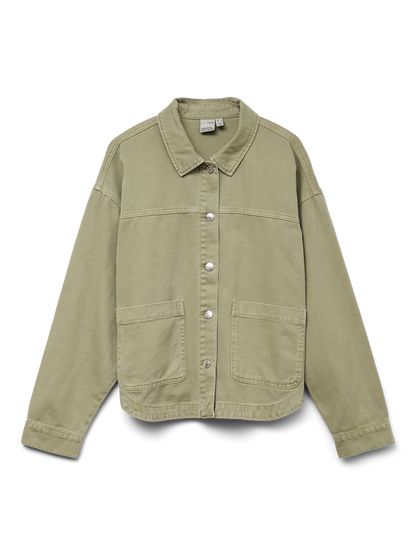 VMJAMIE LS DENIM SHACKET MIX GA NOOS Mellomgrønn