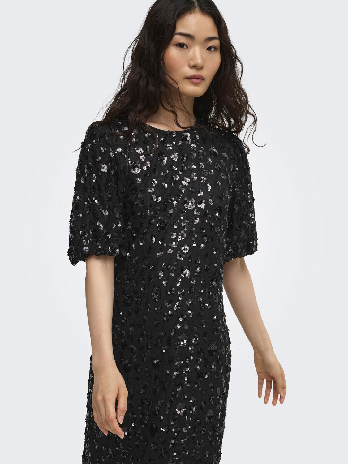 Onlcely S/s Sequins Short Dress Wvn Sort