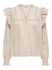 Onlidris Ls Frill Tape Top Noos Wvn Beige