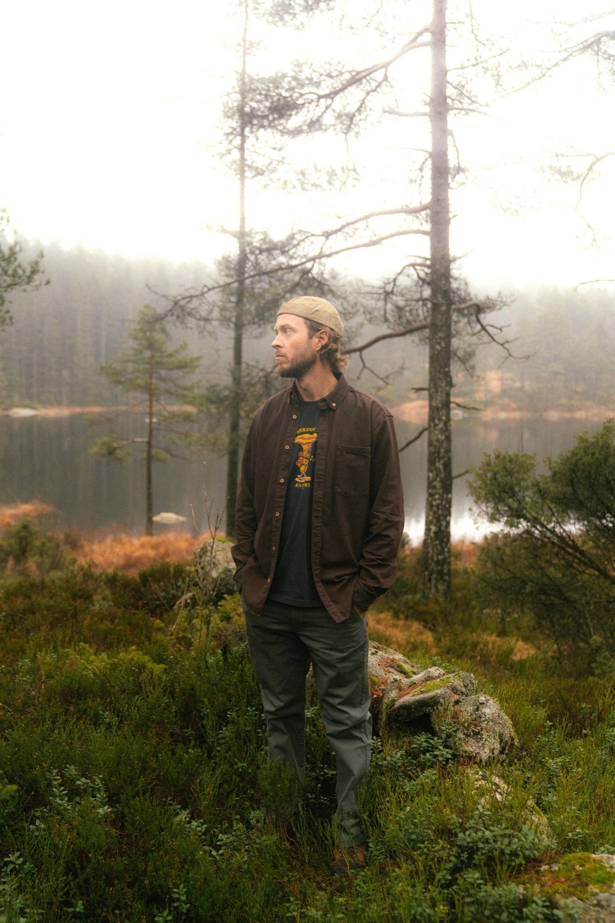 Mushroom Trip T-Shirt Blå