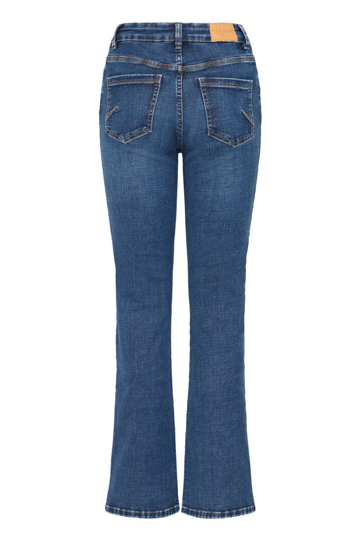Pzbailiey Hw Jeans Bootcut Leg Medium Blue Denim