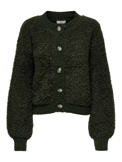 Jdyeira Life L/s Oneck Cardigan Knt Noos Mørkegrønn