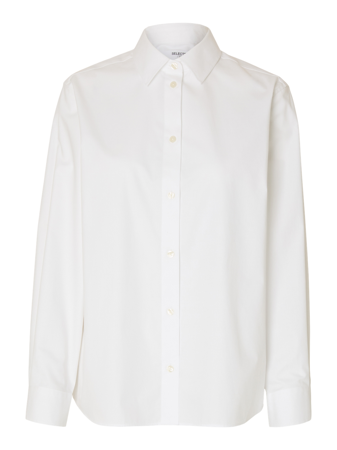 Slfester Ls Relaxed Shirt Noos Hvit