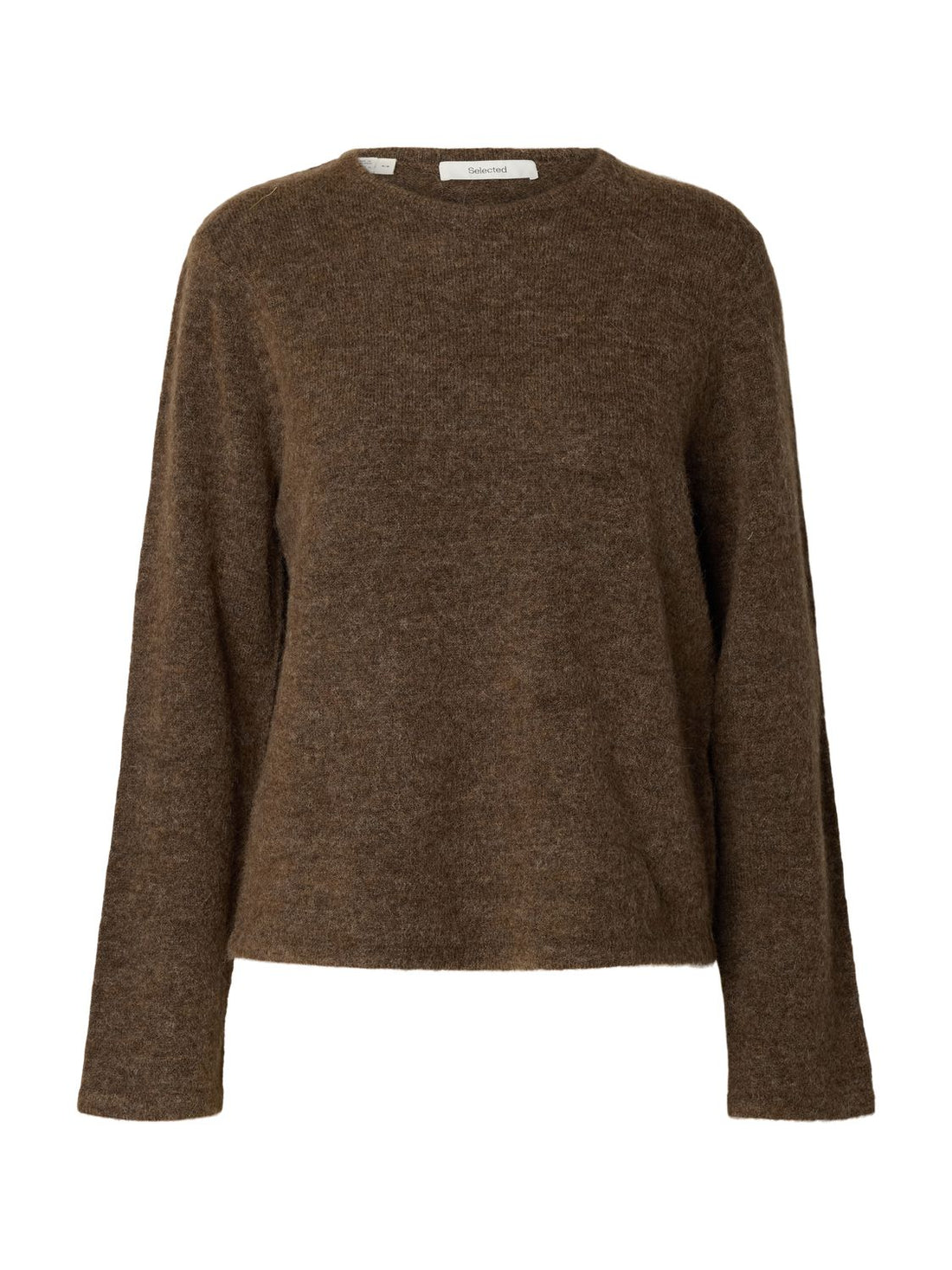 Slwlulu New Ls Knit O-Neck Noos Brun