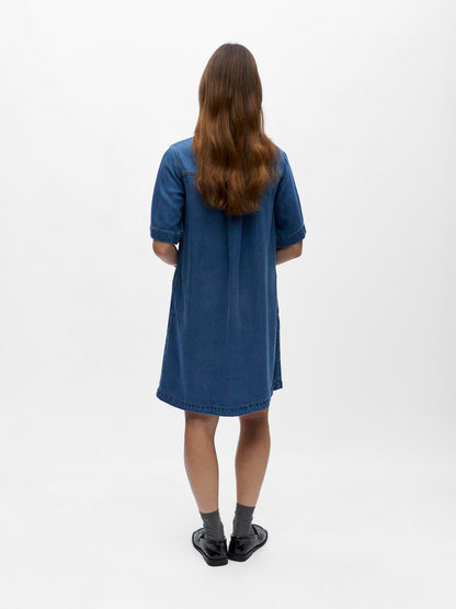 Objframe 2/4 Re Denim Dress Noos Blå