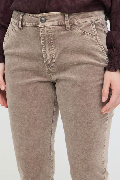 Pzfiba Hw Pant Skinny Leg Brun