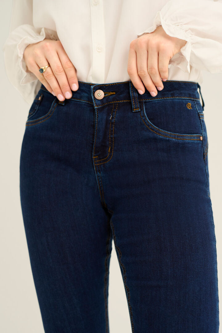 CRLONE BOOTCUT JEANS -coco fit Blå