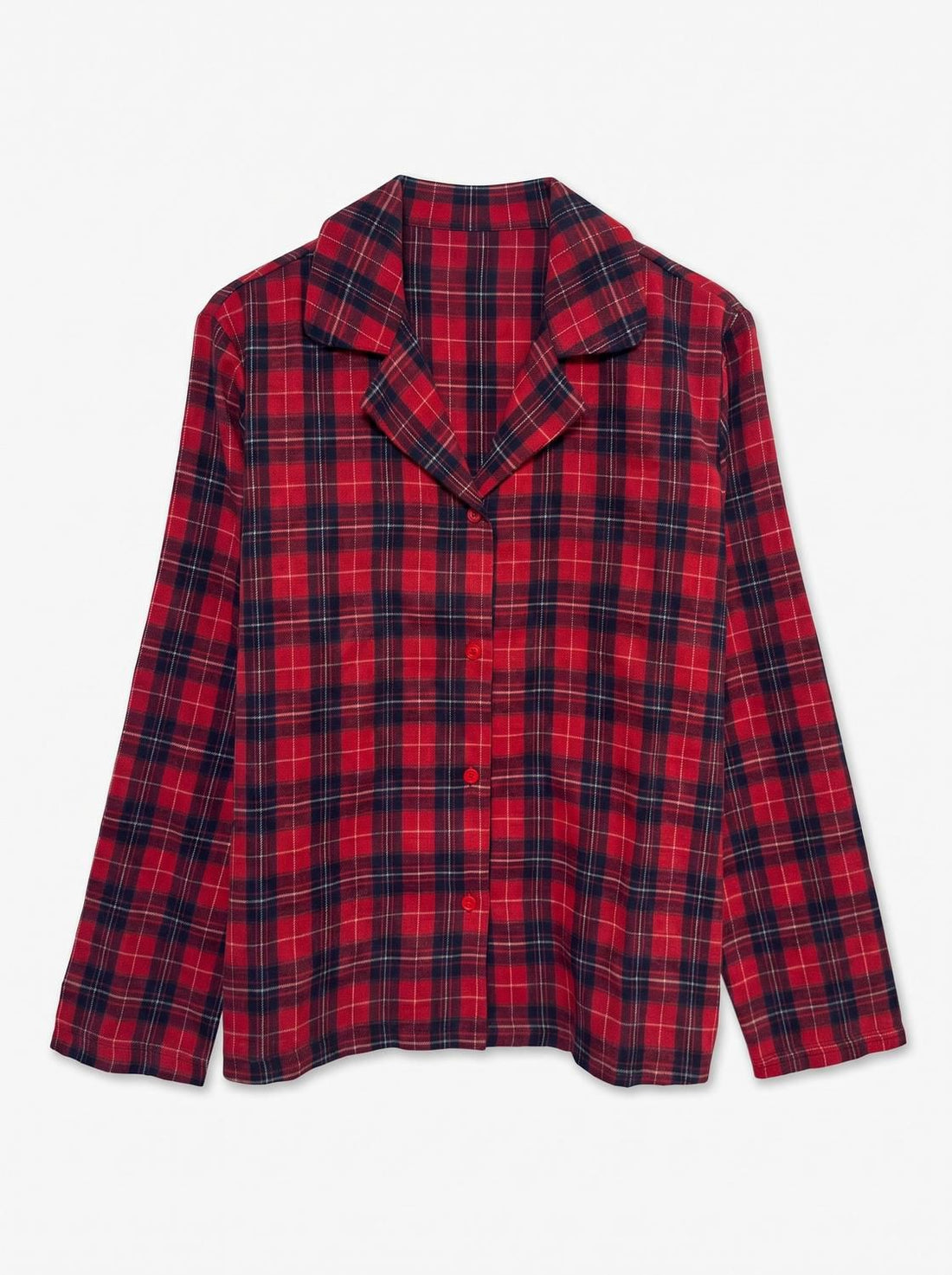 Vmnora Flannel Nightwear Shirt Rød