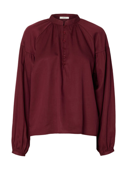 Slwdonna Ls Shirt Noos Burgunder