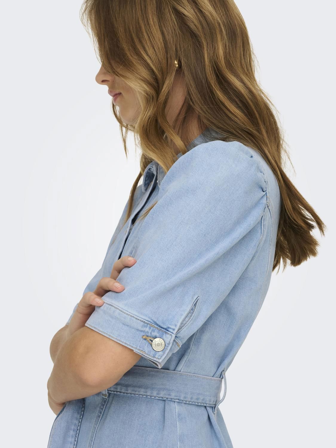 Onlvibbe Ss Belt Dnm Dress Akm Blå