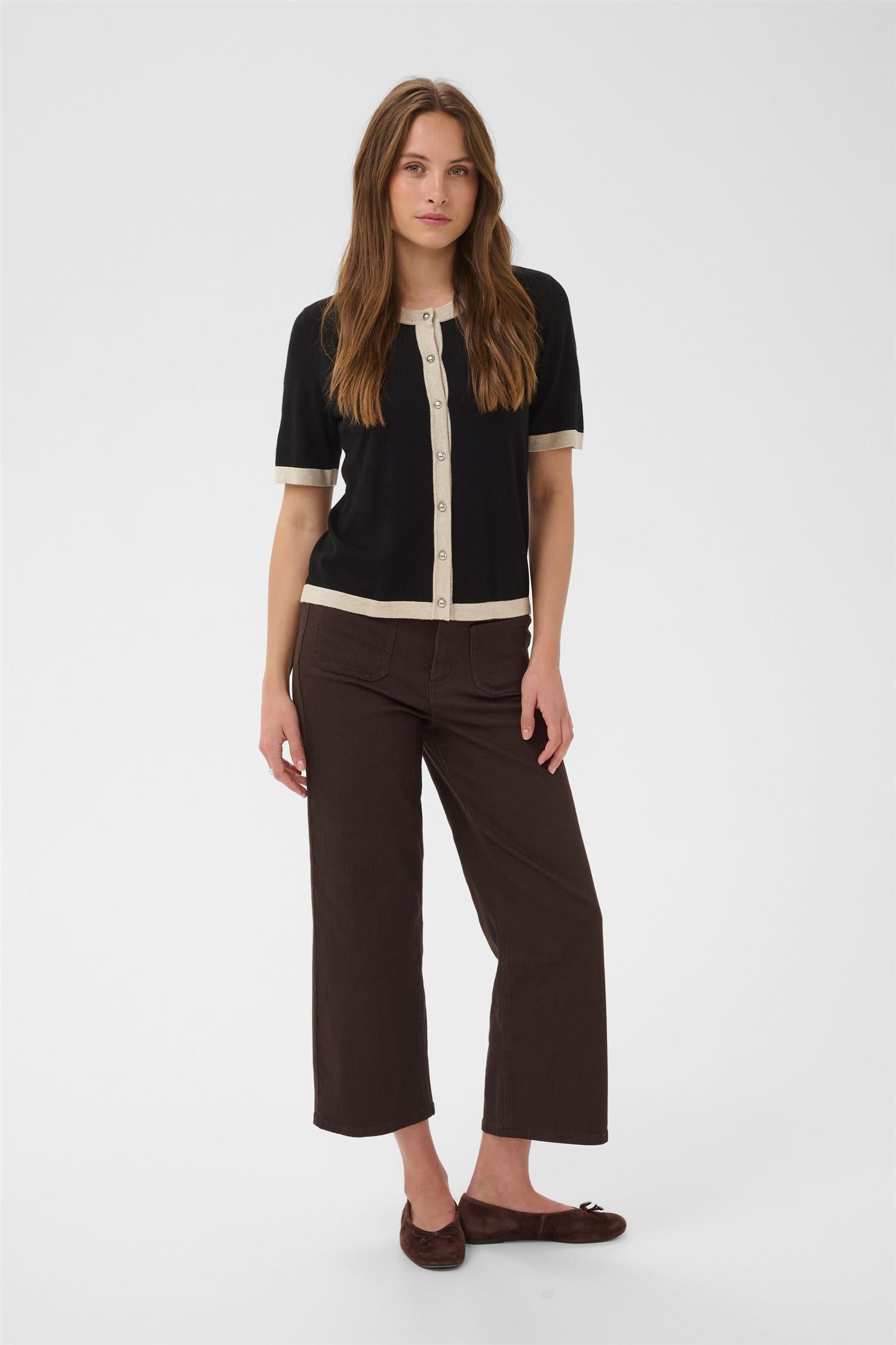 Kalizza Contrast Cardigan Sort